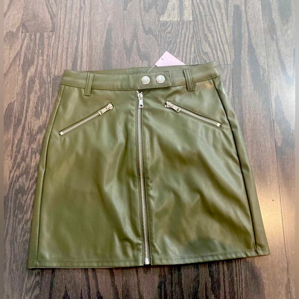 Olive Green Mini Skirt